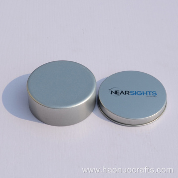 Circular small iron box cosmetic packing box